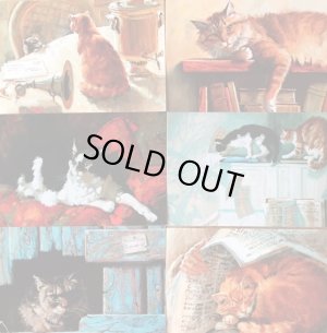 画像2: マリヤ・パブロワ画「猫ポストカード12枚組」