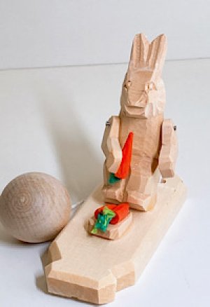 画像3: ロシア木製民芸玩具「人参うさぎ」