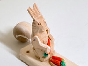画像5: ロシア木製民芸玩具「人参うさぎ」